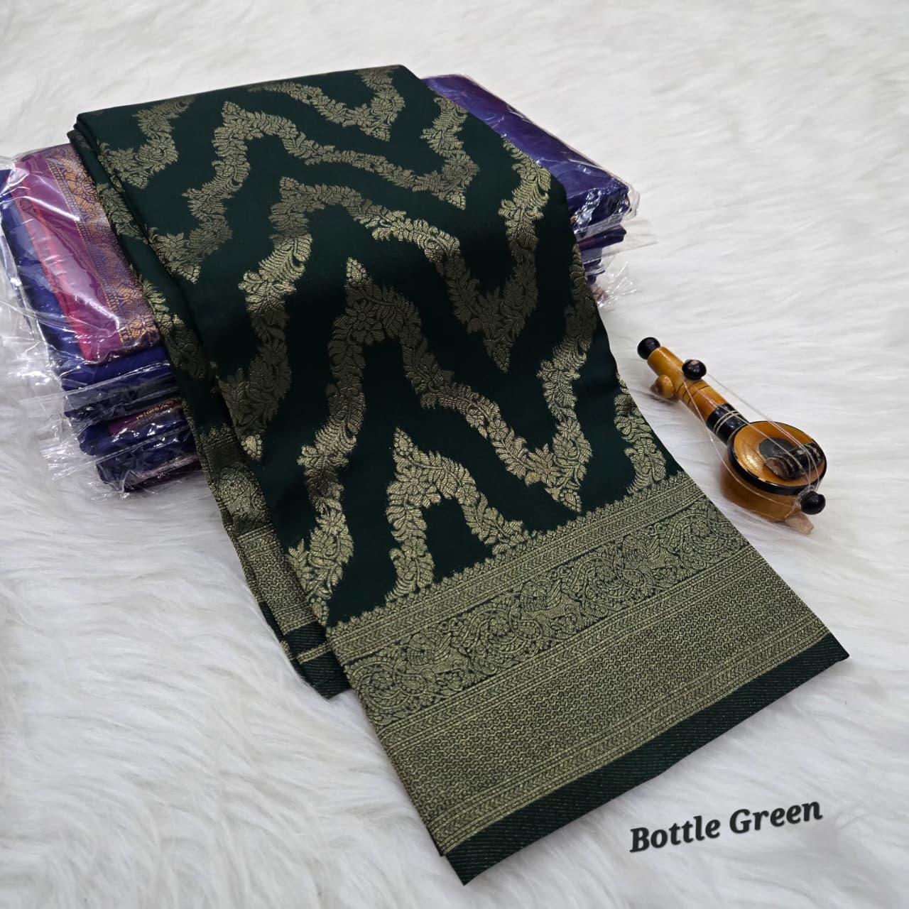 Premium Banarasi Silk Saree with Rich Pallu & Designer Blouse
